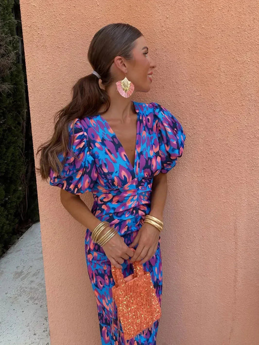 Arabella | Colorful Midi Dress