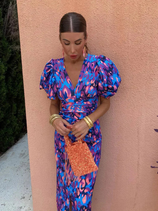 Arabella | Colorful Midi Dress